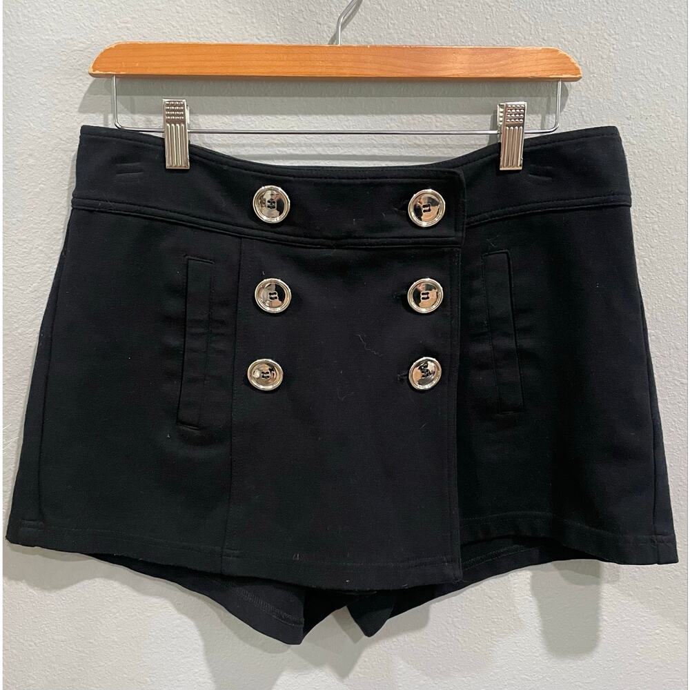Vintage 90s Y2K Cache Contour Collection Black Sailor Button Skort (6)
